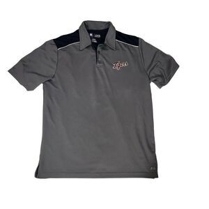 MLB Men's Size XL Blue Gray Detroit Tigers Dri-Fit Polo Short Sleeve Shirt
